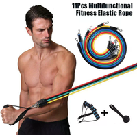 11 Piece Set Of Muscle Training Straps, Multifunctional Fitness Tension Strap, Fitness Tension Training Harness, Elastic Rope