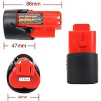new 3000mAh 12V Cordless Tool Battery Compatible with Milwaukee M12 XC 48-11-2410 48-11-2420 48-11-2411 12