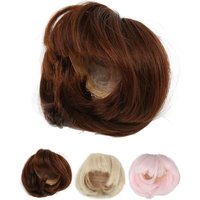 15-25CM Doll Wig Quality Doll Accessories White Brown Pink Gold Color Doll Hair 1/3 1/4 1/6 Size Doll Wigs Decors