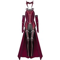 Female Wanda Maximoff Cosplay Costume Scarlet Witch Headwear Cloak And Pants Full Set Outfit Halloween Accessories Props NM33 image 4