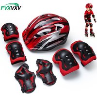 AliExpress FVXVXV 7Pcs Kids Protective Gear Set – Adjustable Helmet & Knee/Elbow/Wrist Pads for Skateboard Cycling Hoverboard Scooter Rollerbladin