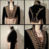Custom Made 18th Century Queen Louise of Prussia Costume Women Regency Spencer Jacket Military Officer Short Coat