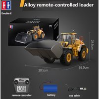 Double E Large Alloy Bulldozer R/C Car 4WD Full Scale Rc Loader Model Electric Remote Controlled Truck Engineering Vehicle