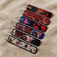 1PCS Cool TV Series Embroidery Key Fobs Holder Women Men Key Tag Keychain for Motorcycles Key Ring Jet Tag Accessories Gifts