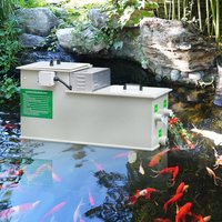 QihangRAS Combi Rotary Drum Bio Filter 5000 Liters Fish Pond Filter System with Uv Light Koi Pond Drum Filter