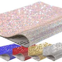 Self Adhesive Crystal Rhinestone Sticker Glass Decal Sheet Trim DIY Sticker Rhinestones Arts Crafts Car Tablet Phone Shoes Decor