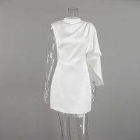 High Quality Irregular with Lining Dresses Spring Women Sleeveless ONeck Zipper Dress Autumn High Waist Straight Slim Mini Dress