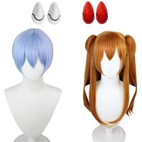 Asuka Langley Soryu Cosplay Costume Wig Hair Clips Rei Ayanami Cosplay Girl Women Halloween Loli Clothing Accessory