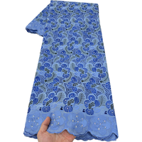 African Nigerian Lace Fabric Embroidery 2026 Swiss Voile Lace Fabric with Stones Dressess For Women Elegant Sewing