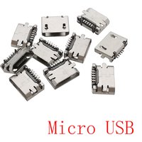 10Pcs 5Pin Micro USB Type B Female SMD Soldering Port Jack Tail Socket for Android Phone Data Connector Repair Replacement