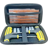 Ergonomic Non - Slip Tire Repair Kit with Strips/Plugs and Durable Case, Suitable for Cars/Motorcycles/Bicycles/Trucks and RVs.