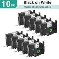 3-10PK Flexible ID Label Tapes Compatible for Brother TZ TZe-FX231 FX631 241 131 6/9/12/18/24mm Cable Label for P-Touch Printer