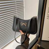 Elegant Korean Bow Underarm Bag Autumn Winter New Fashion Women Shoulder Crossbody Bag Luxury Texture Casual Commute Handbag