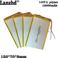 1-10pcs 8070120 3.7V 10000mAh mobile power supply 4.2V Li Polymer lithium Soft package battery equipment durable type