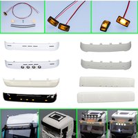 LED 1 Set Simulation Plastic White Sun Visor for Tamiya 1/14 RC Truck Car For scania 770S For volvo