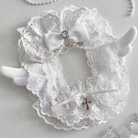 White Lace Photo Card Holder Anime Kpop Ita Bag Assecories Itabag Display Ribbon Bowknot Card Sleeve 3inch Photocard Toploader