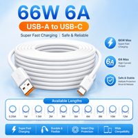 Extra Longth USB Type C Cord Fast Charging Cable For Sams S23 S22 S21 Honour Redmi Acoustic OPPO VIVO Phones Charger USB C Cord
