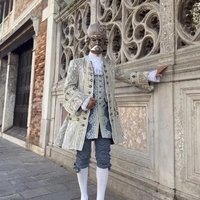 1700s Men's Baroque Rococo Gentleman Costume Victorian Royal Court Prince Tuxedo Uniform Suit Historical Aristocratic Ball Gown image 3