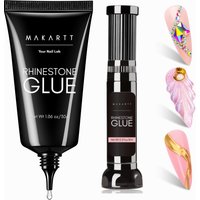 Makartt Nail Rhinestone Glue Gel for Nails, 30g Super Strong Adhesive Gel for Nail Gem, Jewels ,Glitter,Crystals Beads Diamonds