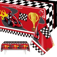 Racing Car Birthday Checkered Tablecloth Party Supplies Racetrack Table Cover Table Runners Race Car Themed Party Decoration