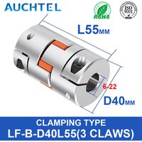 AUCHTEL 5/6/6.35/7/8/9.5/10/12/12.7/14/15/16/17/18/19/20/22mm D40mm L55mm Motor Flexible Plum Coupling Shaft Coupler Clutch