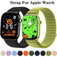 Strap For Apple Watch Band 44mm 45mm 49mm 46mm 38mm 40mm 41mm 42mm Nylon loop Bracelet For IWatch Series Ultra 11 10 9 8 7 6 SE