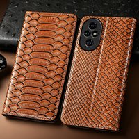 Python Genuine Leather Flip Case For Honor 10 20 20i 30 50 60 70 80 90 100 200 300 400 500 600 Pro se lite ultra Cover Cases