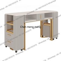Modern Organizer Nail Table Design Luxury Aesthetic Easy Clean High Quality Manicure Table Professionals Nageltisch Furniture