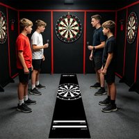 Dart Board Mat with Throw Line for Floor Carpet Mats for Game Room Recreation Center Sports Club Office Basement Garage 34x300cm