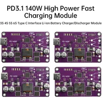 140W Fast Charging Power Module for 3S 4S 5S 6S Lithium Battery PD3.1 Type-C Interface Charging And Discharging Module