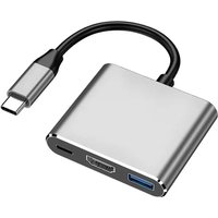 4K 3-in-1 Docking Station PD To HDMI-Compatible Adapter USB 3.0 Hub Type C Charging Splitter Converter For MacBook iPhone Huawei