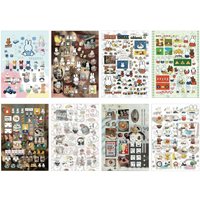 8pcs/set Kawaii Miffy High-looking Stickers Cute Cartoon Creative Ins Style Waterproof Cut Film Graffiti Stickers Toys Gifts