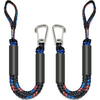 2pcs Marine Bounce Rope Elastic Mooring Line with M8 Metal Buckle Boat Mooring Rope Stretch Surf Rope Boat Mooring Accessories