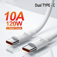 New 120W 10A Fast Charging Cable PD Dual USB C To Type C Super Quick Charging Cable High-speed Data Transfer Universal Cord