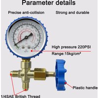 Air conditioner filling form meter valve R22 R134 refrigerant automobile fluoride meter valve refrigerant pressure gauge