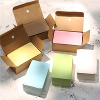 1pack (100pcs)Blank cardstock handwritten English words white hard cardstock small message portable memory card
