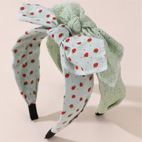 2pcs/set Everyday Sweet Bunny Ear Headband – Minimalist Bow Design with Polka Dot Fabric for Effortless, Cute Style.