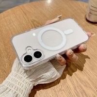 For Magsafe Magnetic Case For iPhone 17 16 15 14 Plus 13 12 11 Pro Max 16e Air Clear Wireless Charge Crystal Shockproof Cover