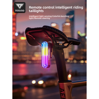AliExpress TOSUOD bicycle taillights with strong light and colorful mountain road night riding, high brightness brake sensing warning light
