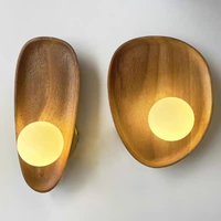 Nordic Designer Natural Wood Bed Room Bedside Sconce Wall Lamp Decoration Maison Room Decoration Lighting Fixtures