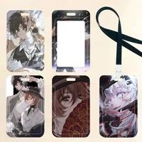 Bungo Stray Dogs Dazai Chuuya Anime ID Card Holder Neck Strap Pendant Door Badge Holder Lanyards Keychain Work Credential