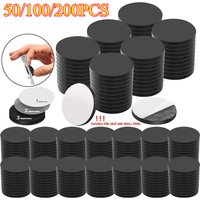 Flexible Magnetic Dots with Strong Adhesive - 50/100/200pcs Circular Rubber Sheets for Home and Office Use