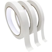 3 Rolls Double Sided Tape 30M Each For Arts Crafts Photography Scrapbooking Tear-by-Hand Paper Backing Gifts Box Width 8/10/15mm