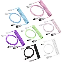 Type C Mechanical Keyboard Coiled Cable Type C USB Mechanical Keyboard Aviator Desktop Computer Aviation Connector Cord Max 3m
