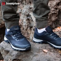Baasploa Men Hiking Shoes New Waterproof Outdoor Climbing Sneakers Male Anti-Skid and Wear-Resistant Comfortable Sport Shoes