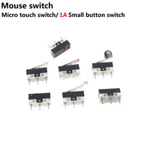 50 Stück Micro-End schalter Momentan-Druckknopf schalter 1a 125V AC-Maussc halter 3-poliger langer Griff Rollen hebel Arm spdt 12*6*6mm