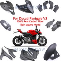 100% Dry Carbon Full Set Kit For Ducati Streetfighter V2 2021 2022 2023 2024 Fairing Winglets Front Rear Fender Tail Cowl