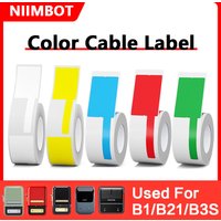 Niimbot Mini Printer Paper Self-Adhesive Sticker Roll Color Waterproof Cable Thermal Labels For NIMBOT B1/B21/B31 Label Maker