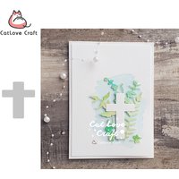 Catlove Easter Cross Metal Cutting Dies Scrapbooking Mold Knife Stencil Die Cuts Card Making DIY Craft Embossing New Dies For