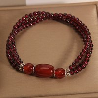 Multi Layered Garnet Bracelet for Female Xia Ins, Niche, Light Luxury, High-end Red Agate Bracelet As A Gift for Best Friend